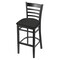 Holland Bar Stool Co 30" Bar Stool, Black Finish, Canter Iron Seat 314030Blk008 - alternate 1